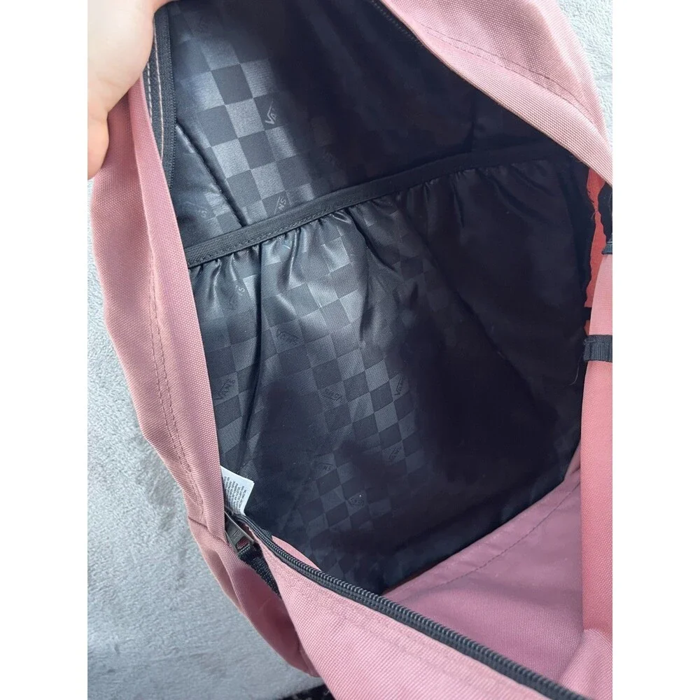 Vans Logo Backpack School Travel Bag Off The Wall Pink